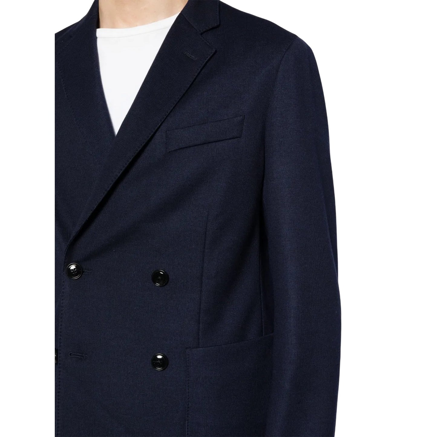 Dark Blue - Side - Boss Mens Double-Breasted Blazer