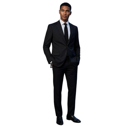 Grey - Side - Boss Mens Novan6 Single-Breasted Slim Blazer