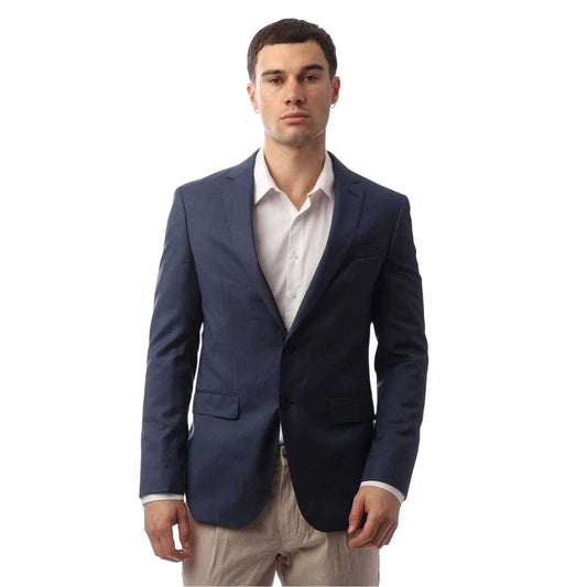 Navy - Front - Boss Mens Novan6 Single-Breasted Slim Blazer