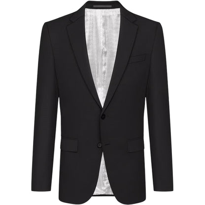 Grey - Front - Boss Mens Novan6 Single-Breasted Slim Blazer