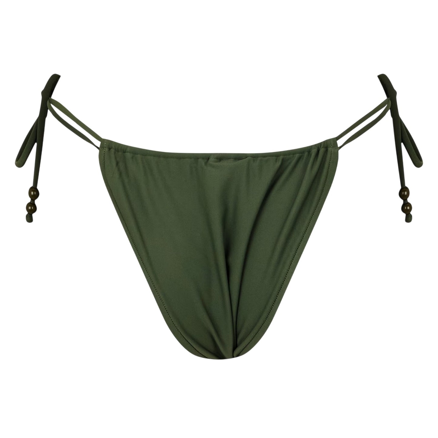 Khaki Green - Back - Jack Wills Womens-Ladies Beaded Bikini Bottoms