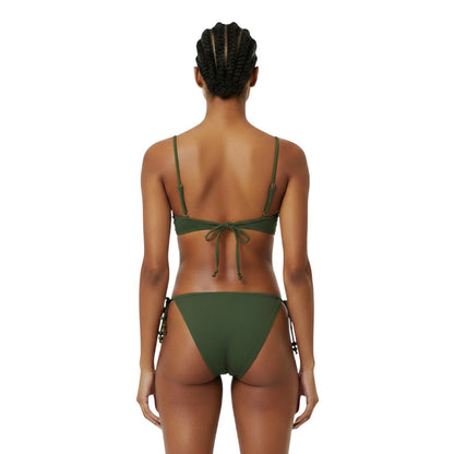 Khaki Green - Side - Jack Wills Womens-Ladies Beaded Bikini Bottoms