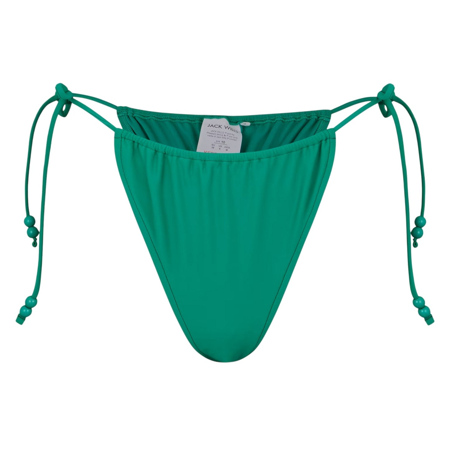 Emerald - Front - Jack Wills Womens-Ladies Beaded Bikini Bottoms