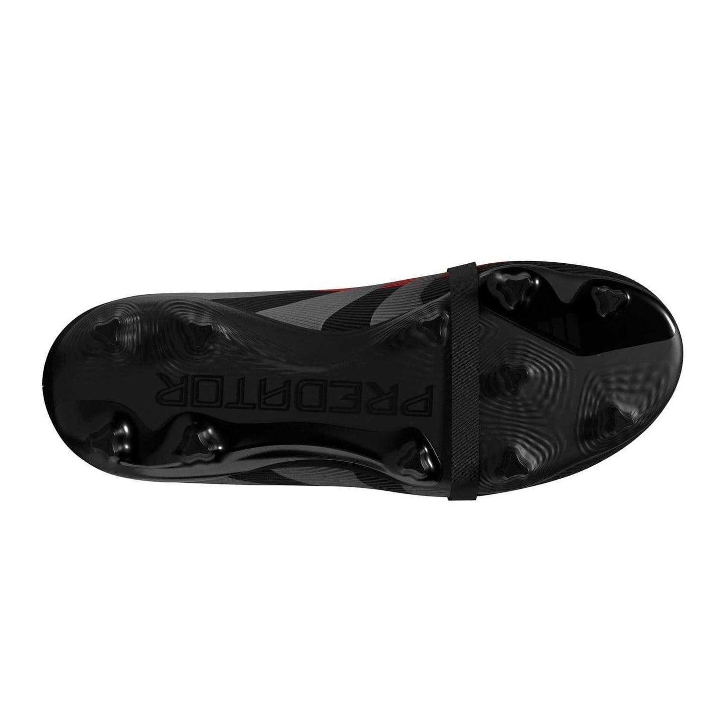 Black-Grey - Back - Adidas Childrens-Kids Predator League Fold Over Firm Ground Football Boots