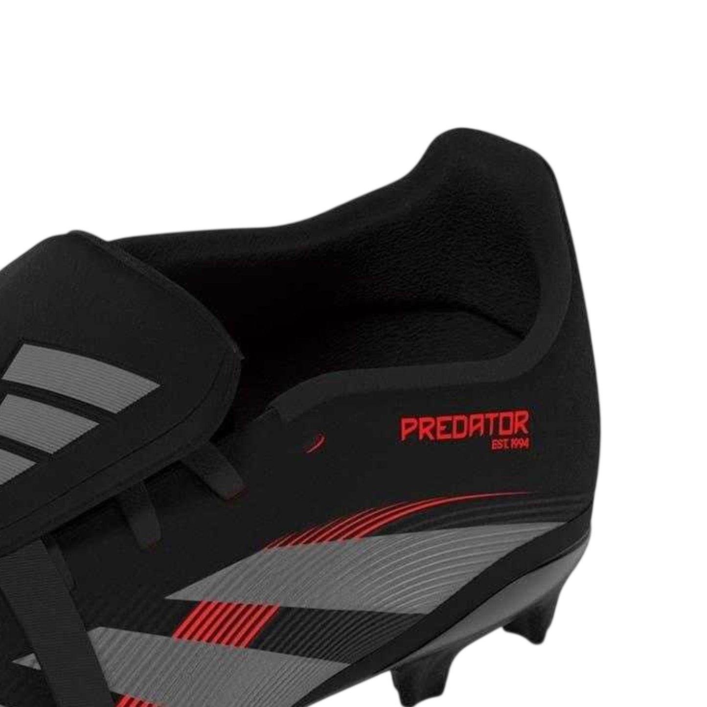 Black-Grey - Lifestyle - Adidas Childrens-Kids Predator League Fold Over Firm Ground Football Boots