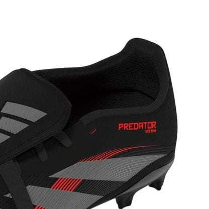 Black-Grey - Lifestyle - Adidas Childrens-Kids Predator League Fold Over Firm Ground Football Boots