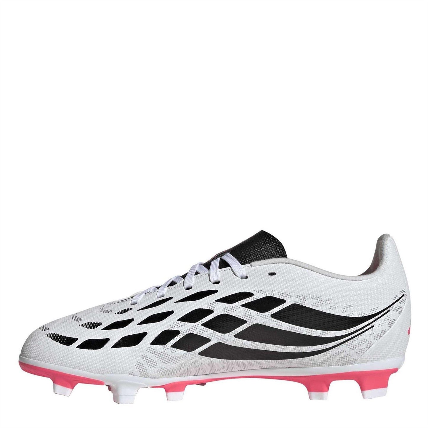 White-Coral - Back - Adidas Childrens-Kids Predator Club Firm Ground Football Boots