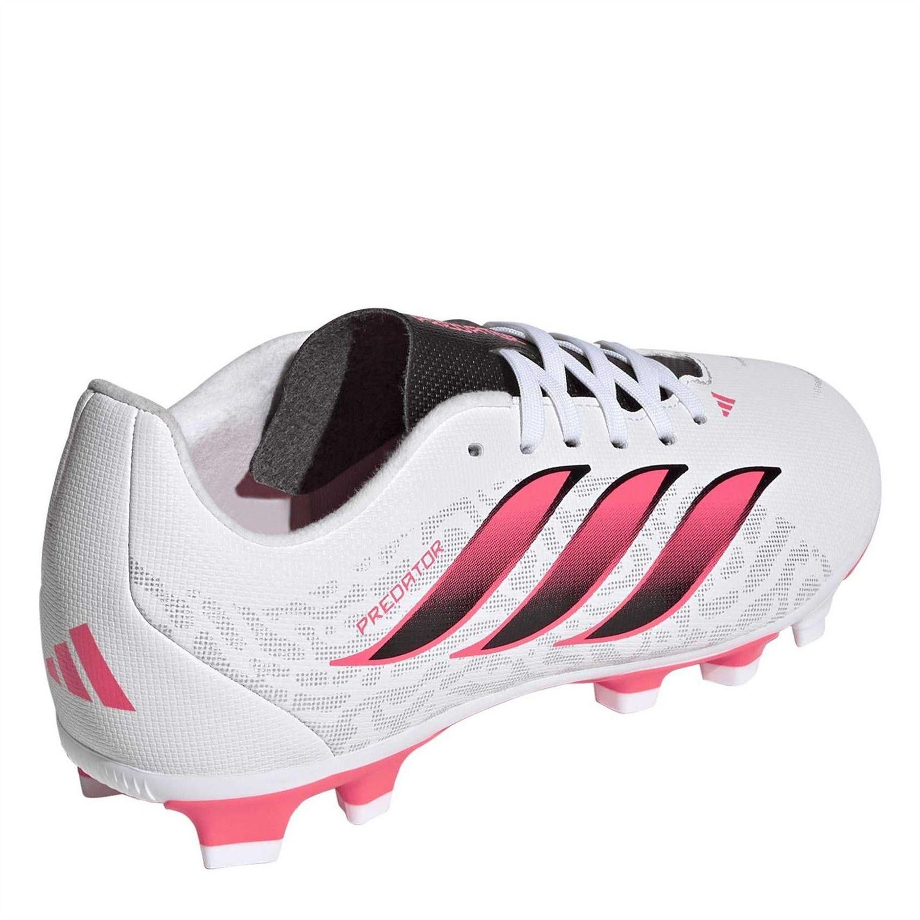 White-Coral - Lifestyle - Adidas Childrens-Kids Predator Club Firm Ground Football Boots