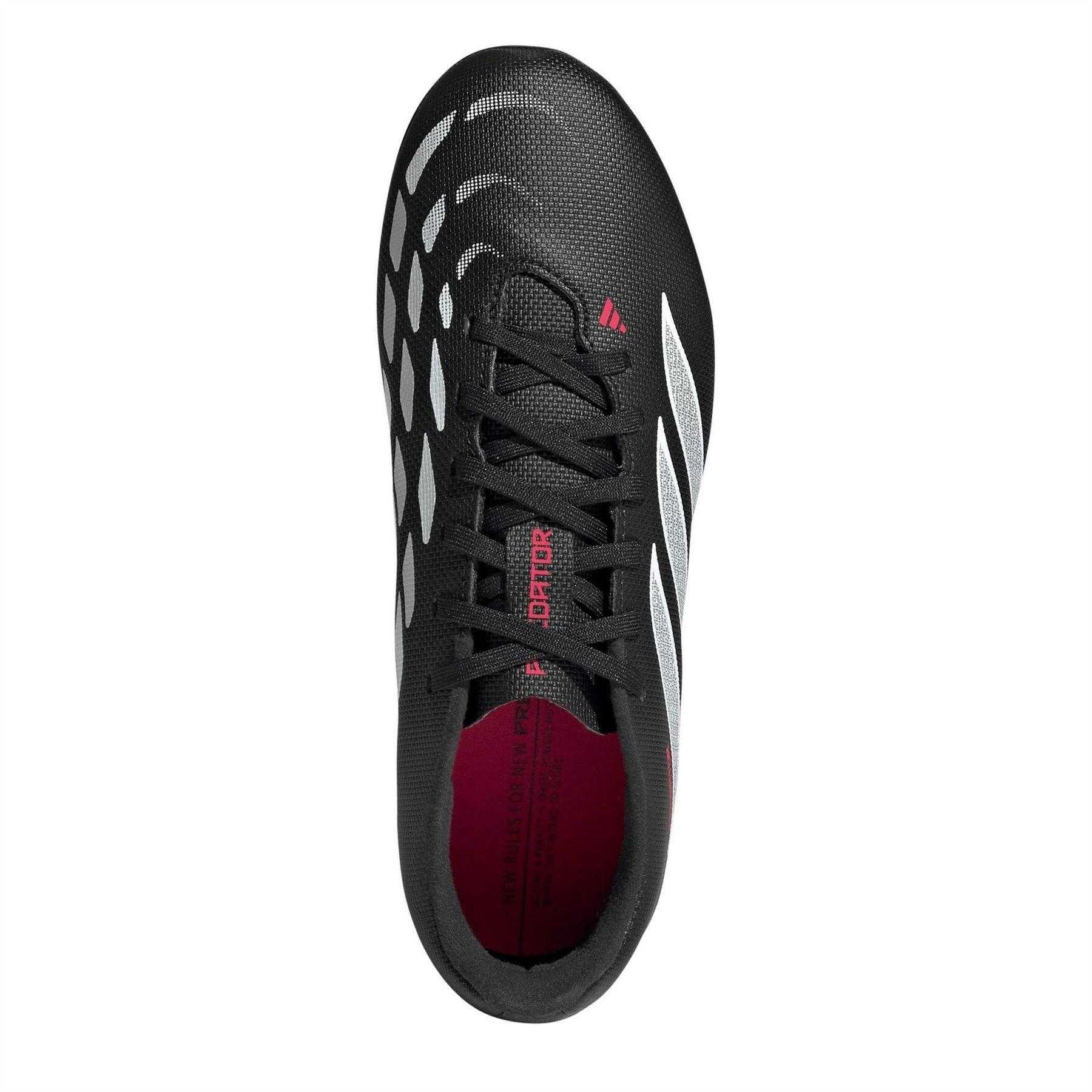Black-Red - Lifestyle - Adidas Childrens-Kids Predator Club Firm Ground Football Boots