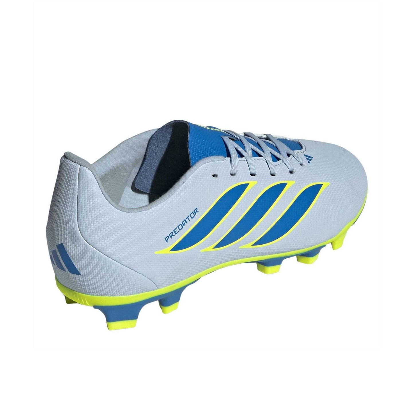 Blue-Yellow - Back - Adidas Childrens-Kids Predator Club Firm Ground Football Boots