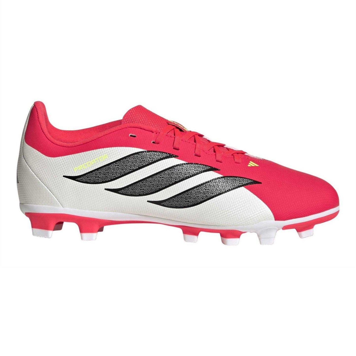 Red-White - Front - Adidas Childrens-Kids Predator Club Firm Ground Football Boots
