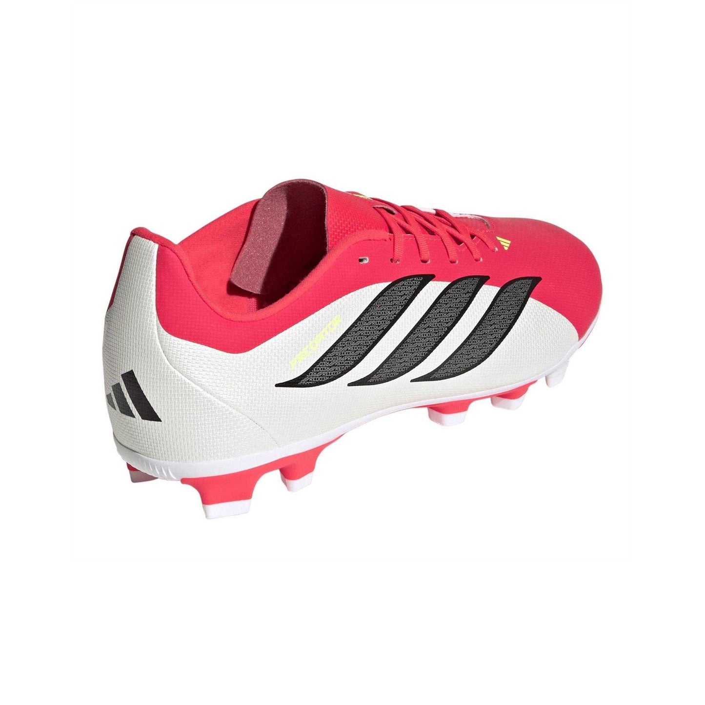 Red-White - Back - Adidas Childrens-Kids Predator Club Firm Ground Football Boots