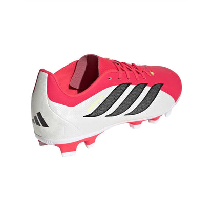 Red-White - Back - Adidas Childrens-Kids Predator Club Firm Ground Football Boots