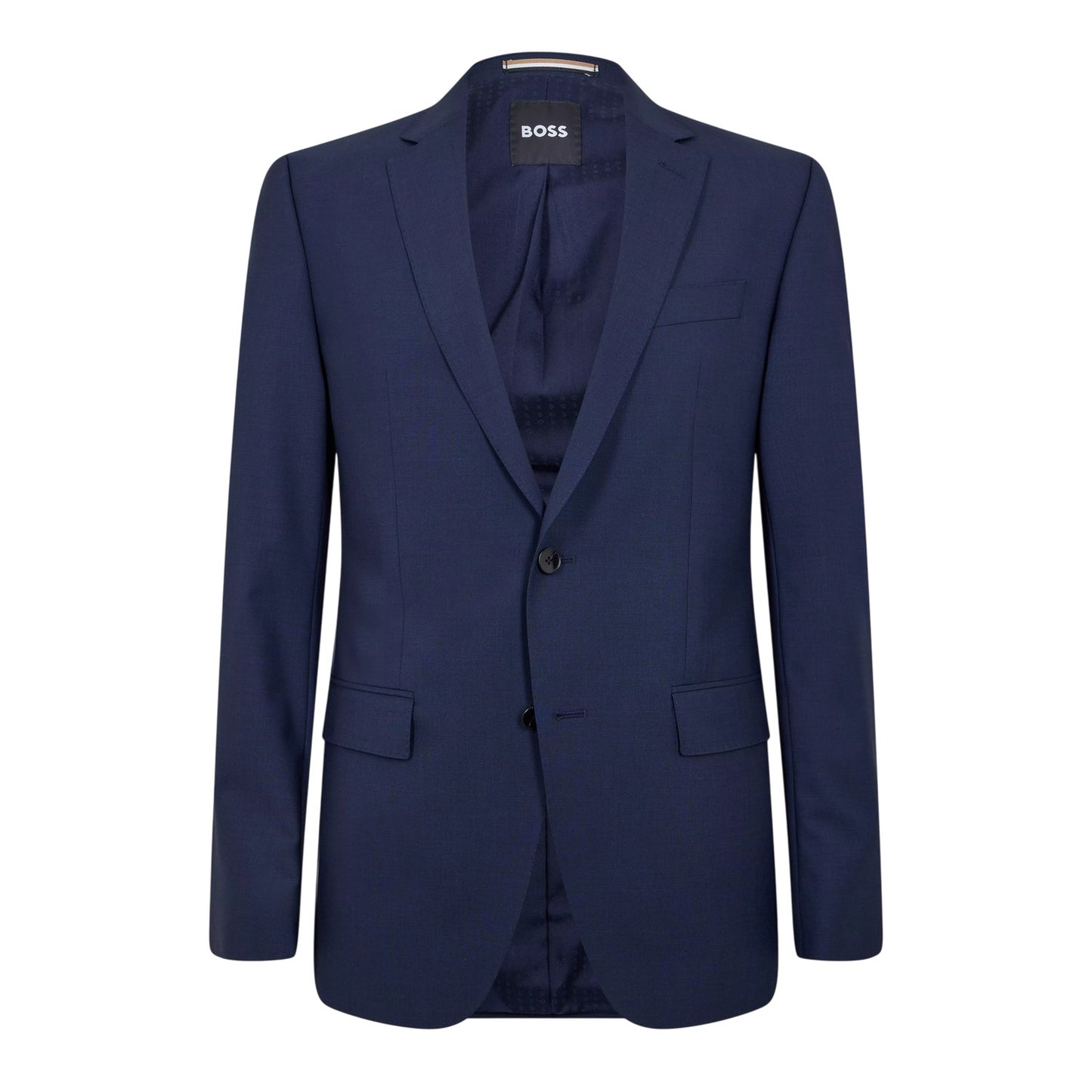 Blue - Front - Boss Mens Lapel Single-Breasted Blazer