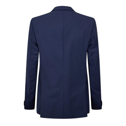 Blue - Back - Boss Mens Lapel Single-Breasted Blazer