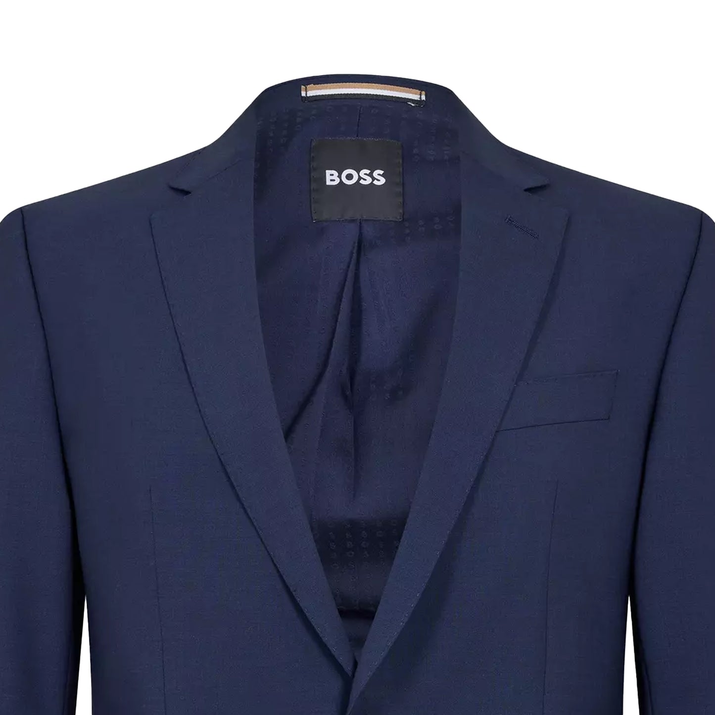 Blue - Side - Boss Mens Lapel Single-Breasted Blazer