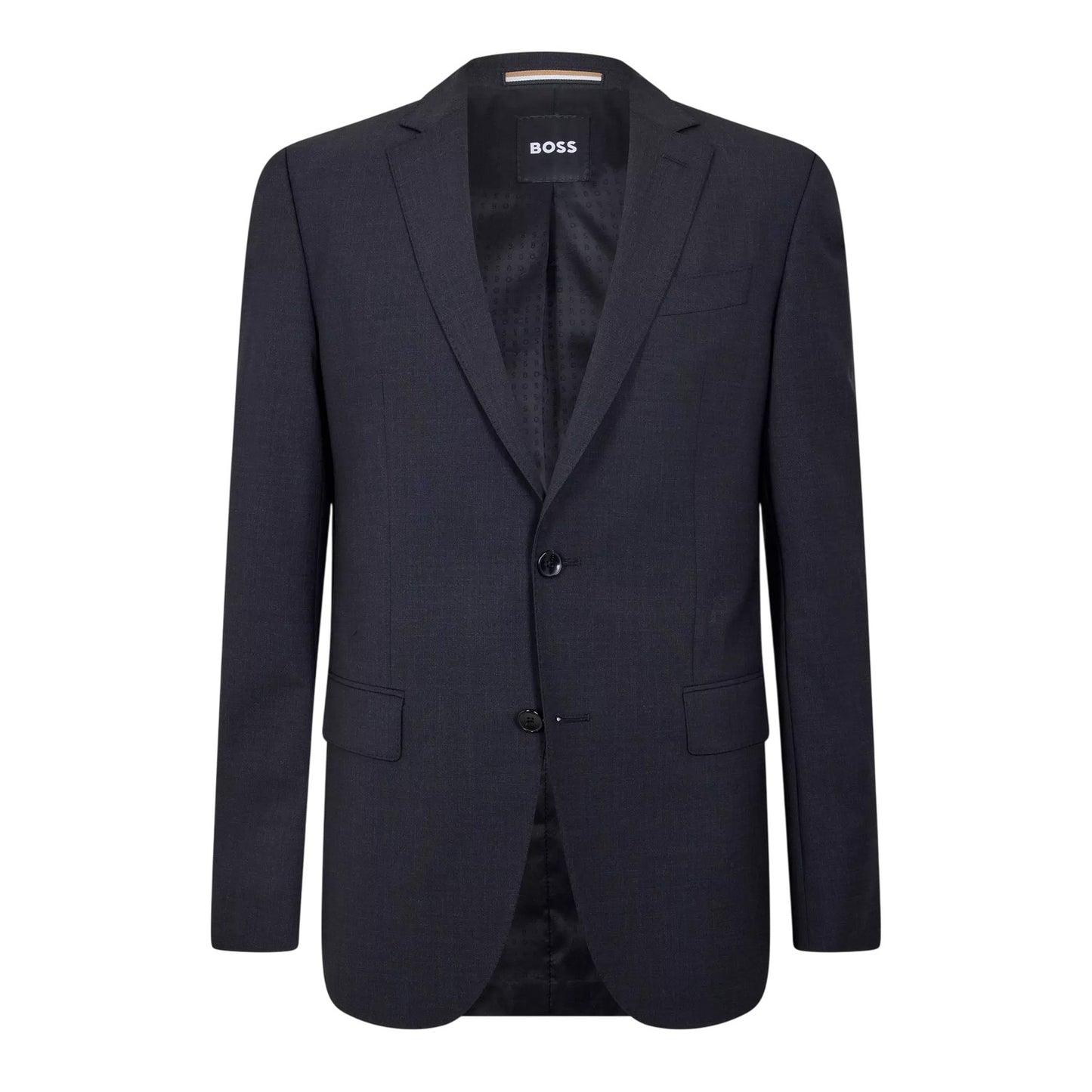 Dark Grey - Front - Boss Mens Lapel Single-Breasted Blazer