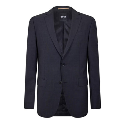 Dark Grey - Front - Boss Mens Lapel Single-Breasted Blazer