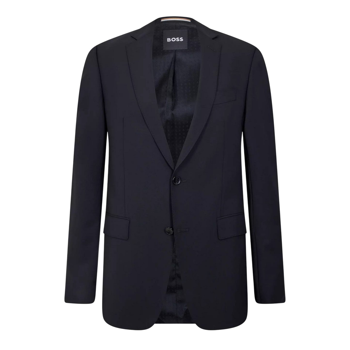 Black - Front - Boss Mens Lapel Single-Breasted Blazer