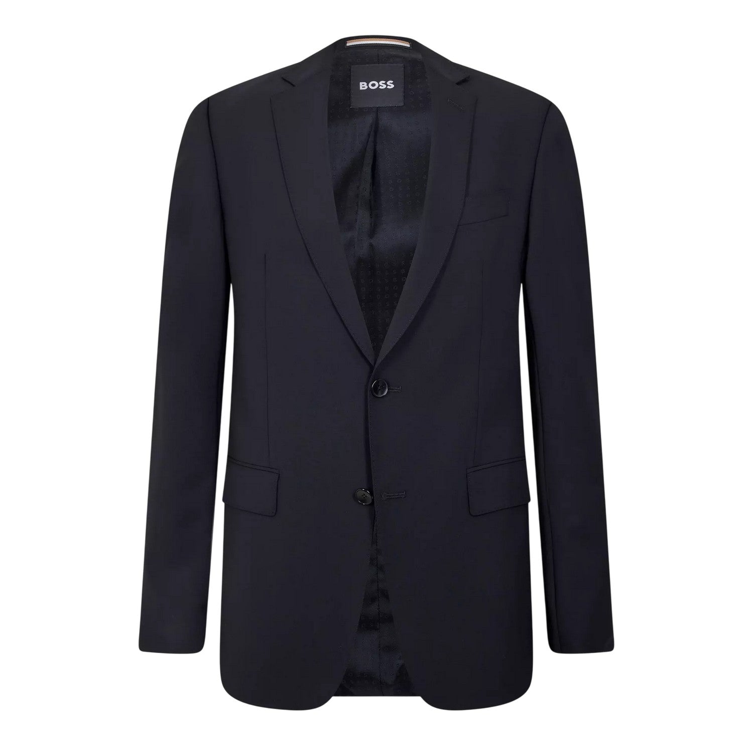 Black - Front - Boss Mens Lapel Single-Breasted Blazer