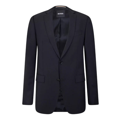 Black - Front - Boss Mens Lapel Single-Breasted Blazer