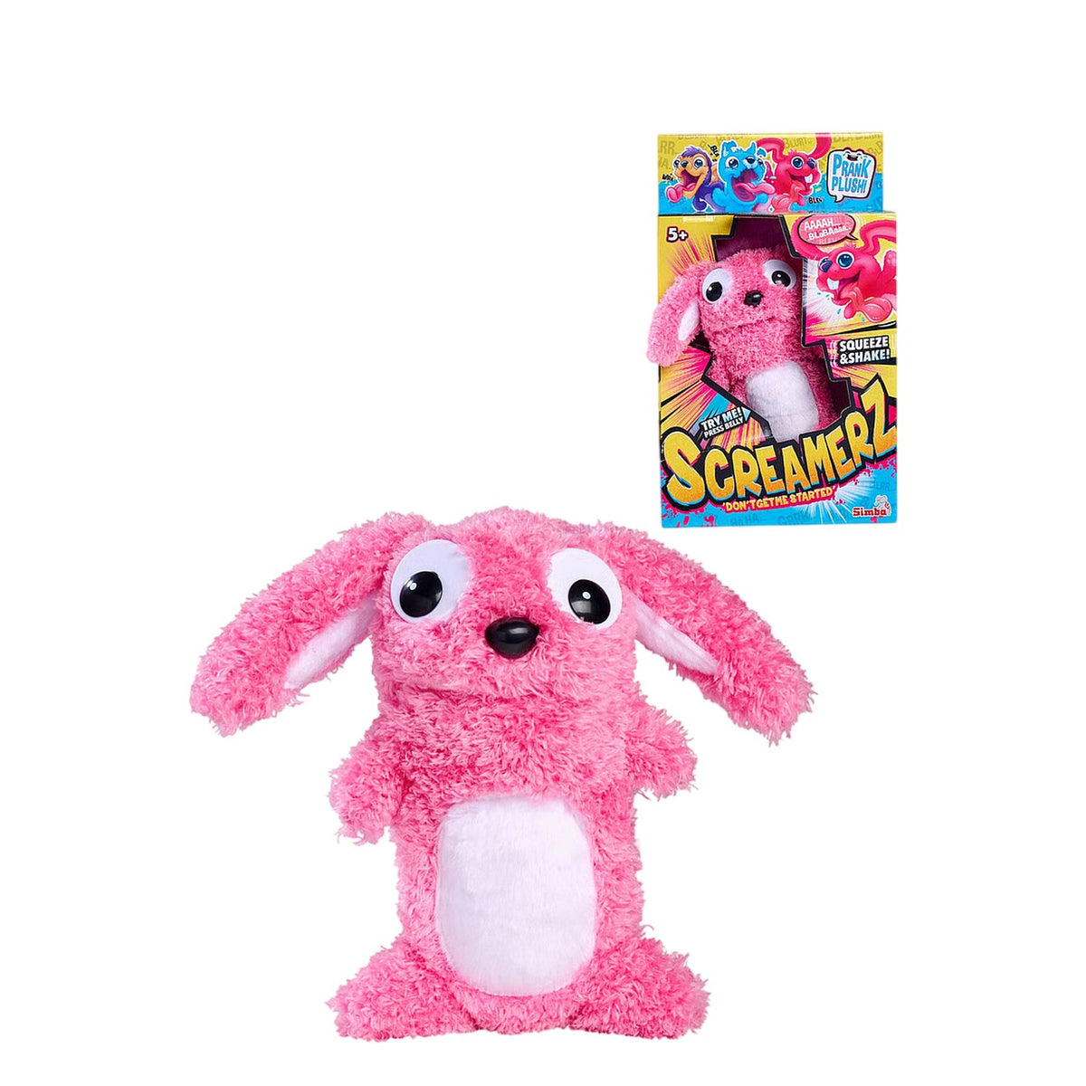 Pink - Back - Simba Toys ScreamerZ Rabbit Plush Toy