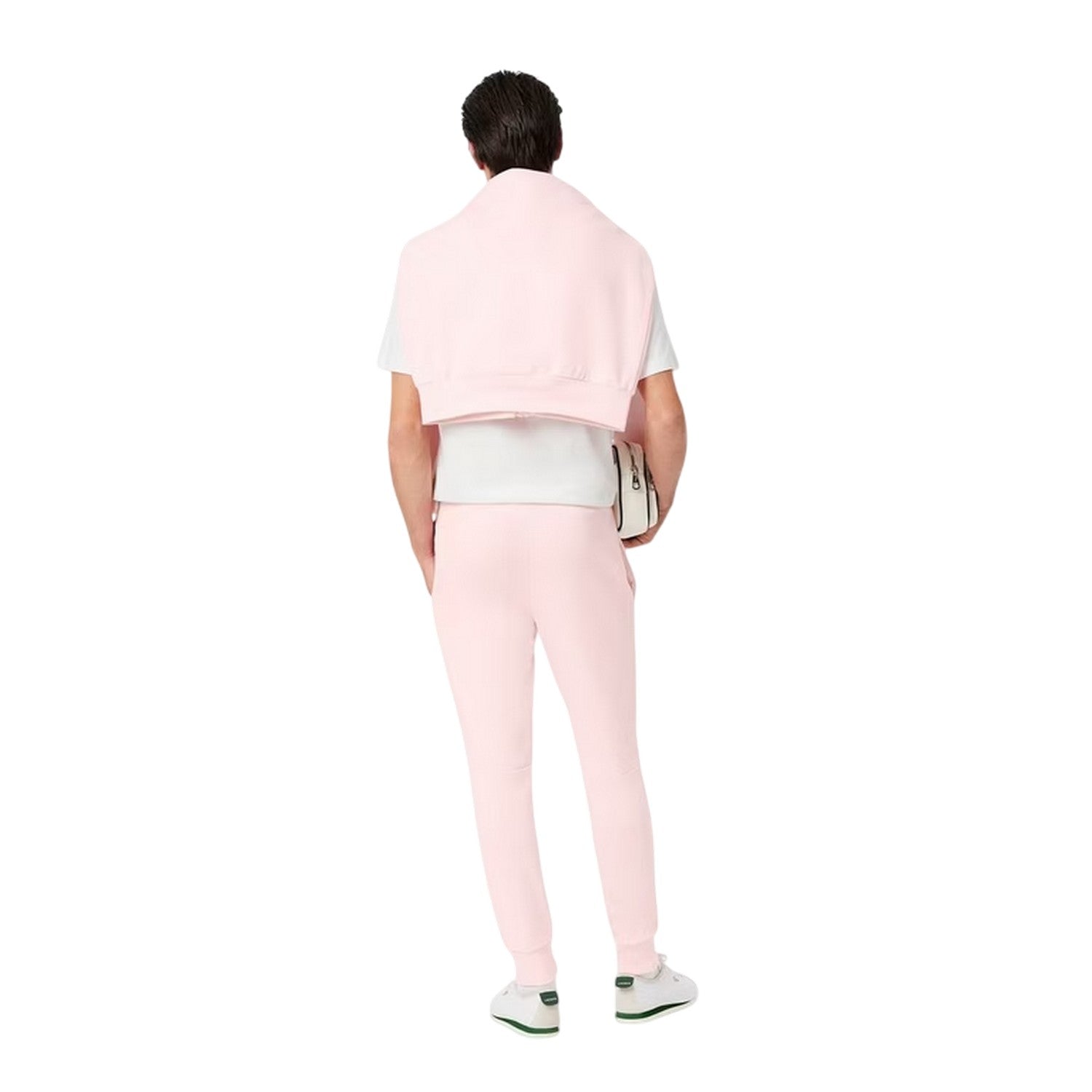Flamingo Pink - Back - Lacoste Mens Relaxed Fit Tracksuit Bottoms