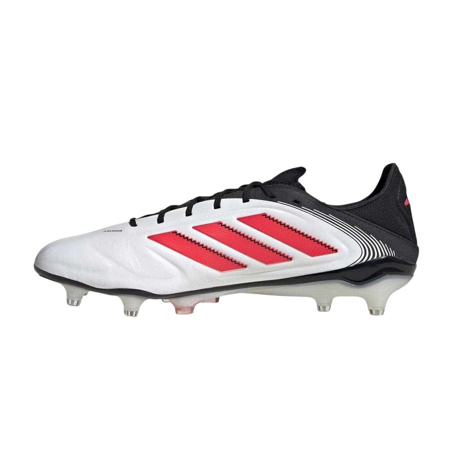 White-Red - Side - Adidas Unisex Adult Copa Pure III Elite Leather Firm Ground Football Boots