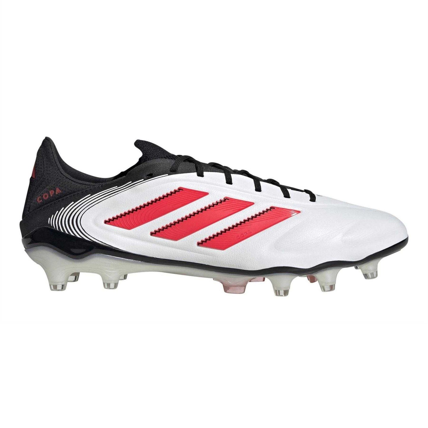 White-Red - Front - Adidas Unisex Adult Copa Pure III Elite Leather Firm Ground Football Boots