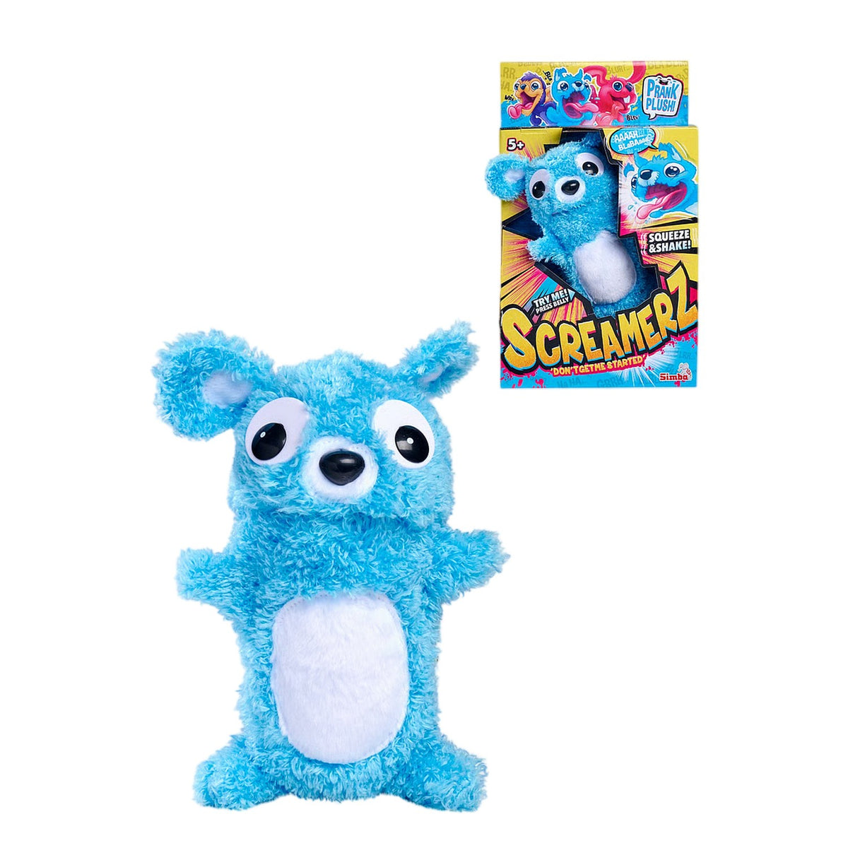 Blue - Side - Simba Toys ScreamerZ Bear Plush Toy