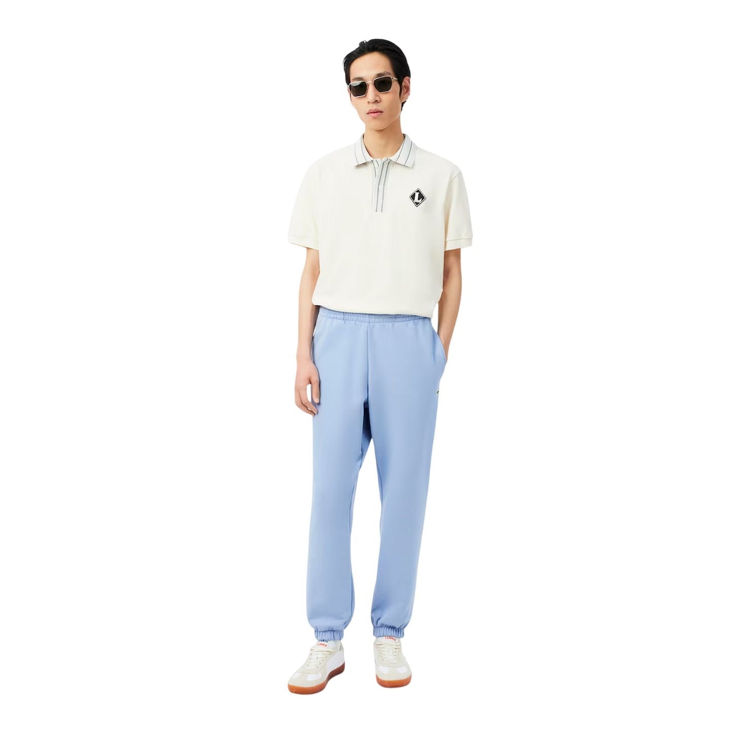 Blue - Side - Lacoste Mens Fleece Regular Jogging Bottoms