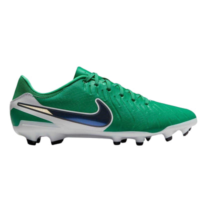 Green-Black - Front - Nike Unisex Adult Tiempo Legend 10 Leather Firm Ground Football Boots
