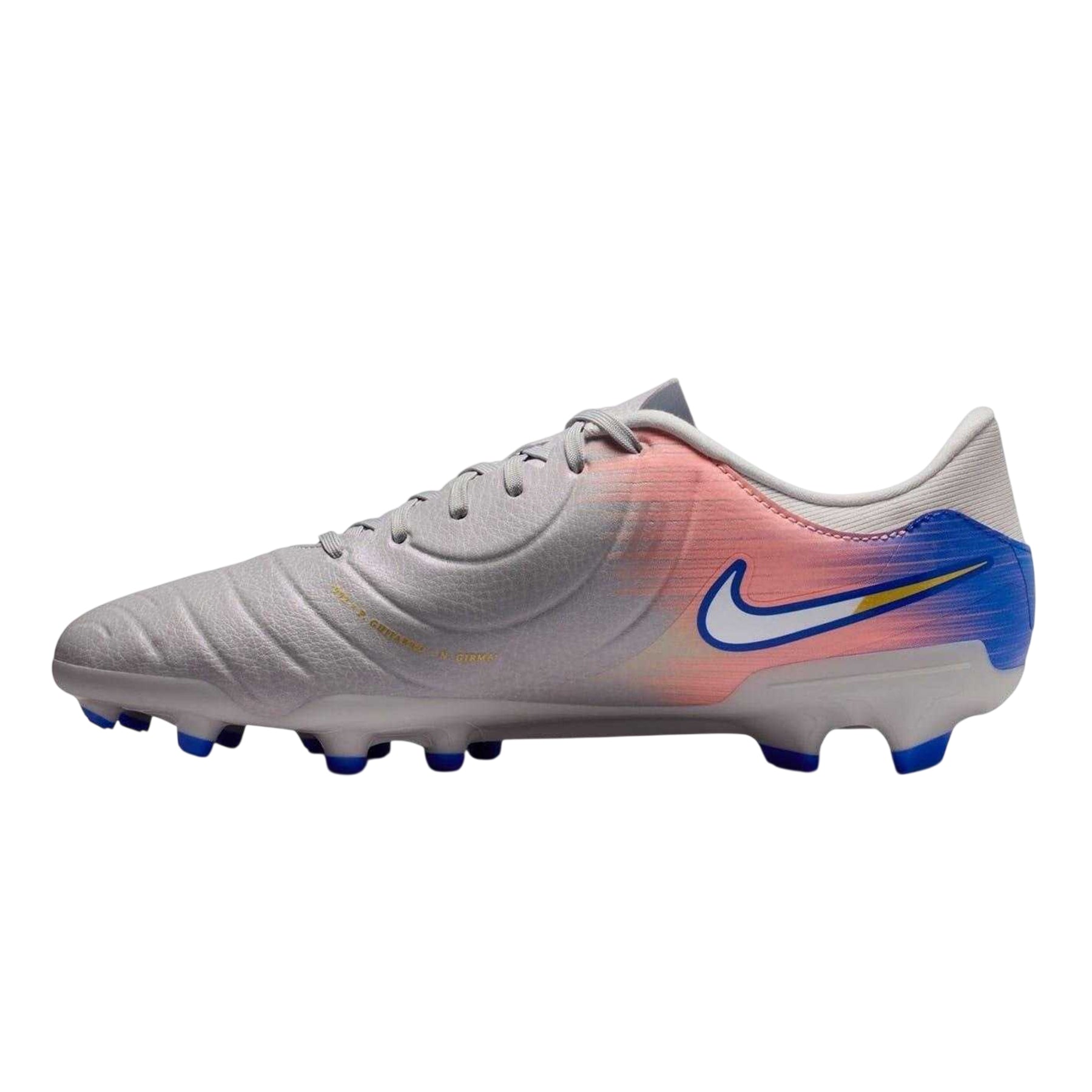 Grey-Blue - Side - Nike Unisex Adult Tiempo Legend 10 Leather Firm Ground Football Boots