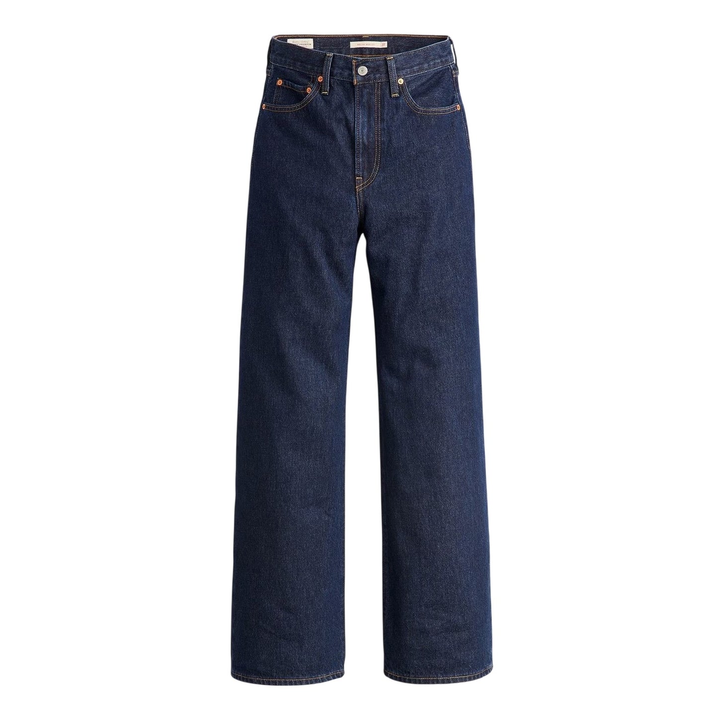 Shaded Blue - Front - Levis Womens-Ladies Cotton Blend Wide Leg Jeans
