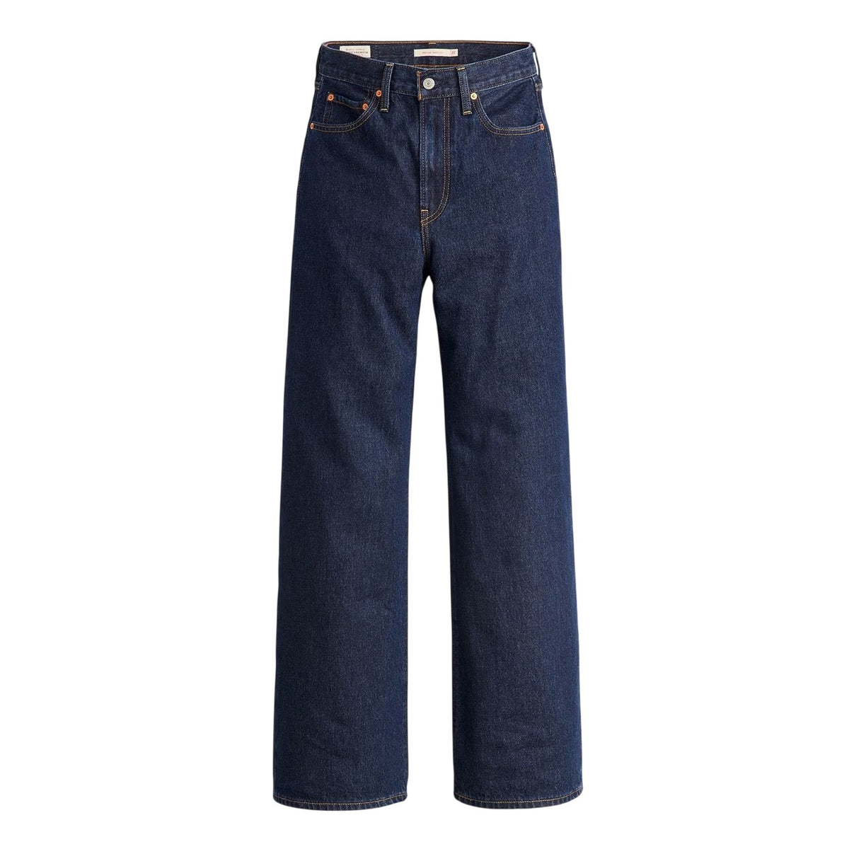 Shaded Blue - Front - Levis Womens-Ladies Cotton Blend Wide Leg Jeans