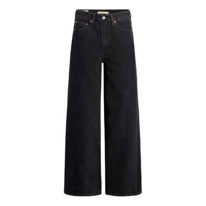 Rosie - Front - Levis Womens-Ladies Cotton Blend Wide Leg Jeans