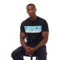 Navy - Lifestyle - Weekend Offender Mens Crossword Colour Block T-Shirt