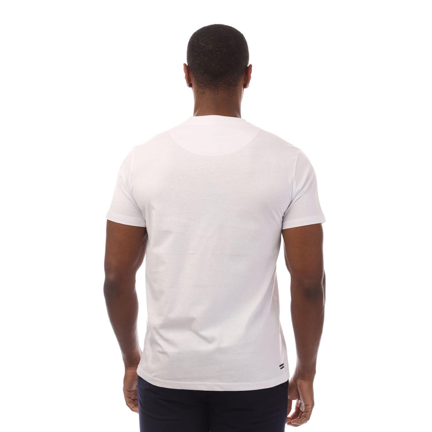 White - Back - Weekend Offender Mens Crossword Colour Block T-Shirt