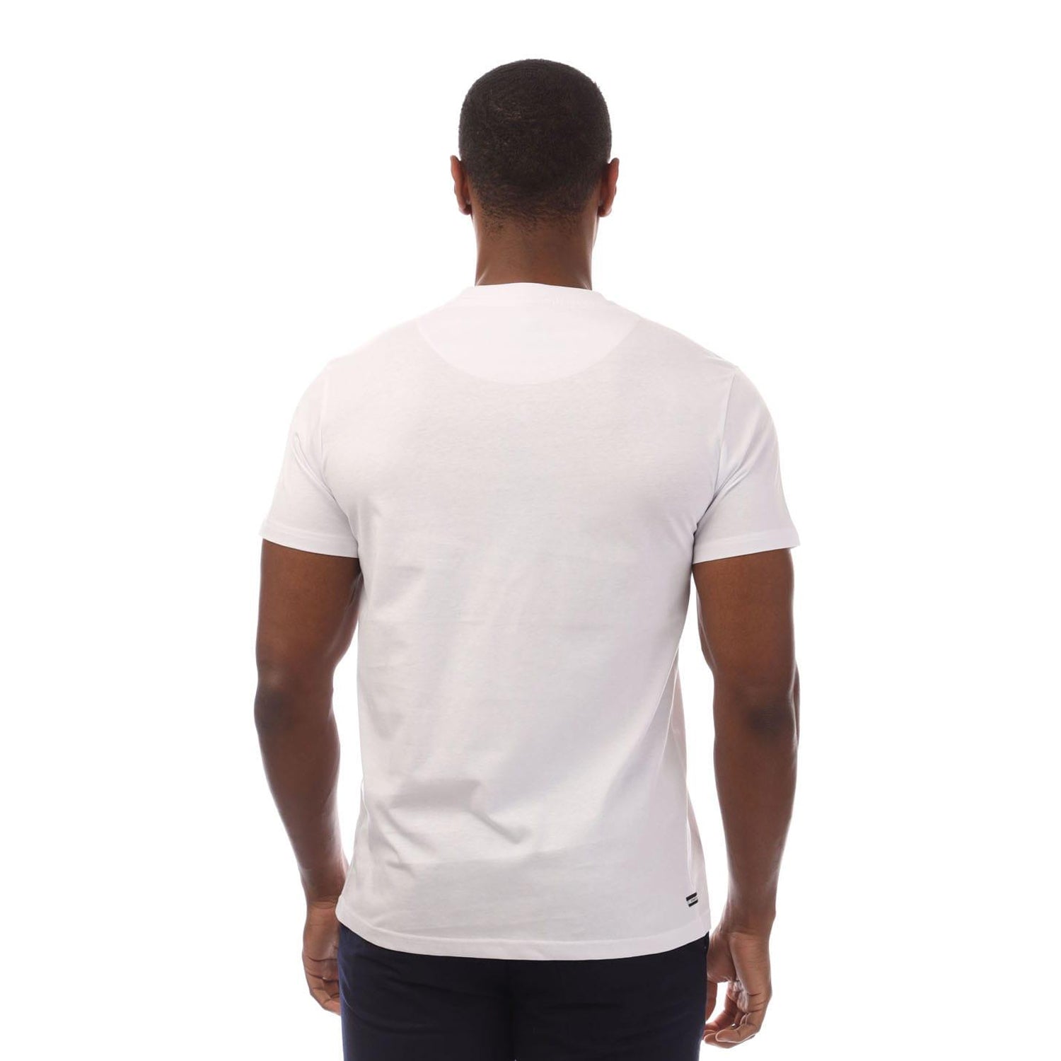 White - Back - Weekend Offender Mens Crossword Colour Block T-Shirt