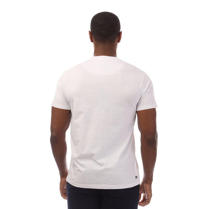 White - Back - Weekend Offender Mens Crossword Colour Block T-Shirt