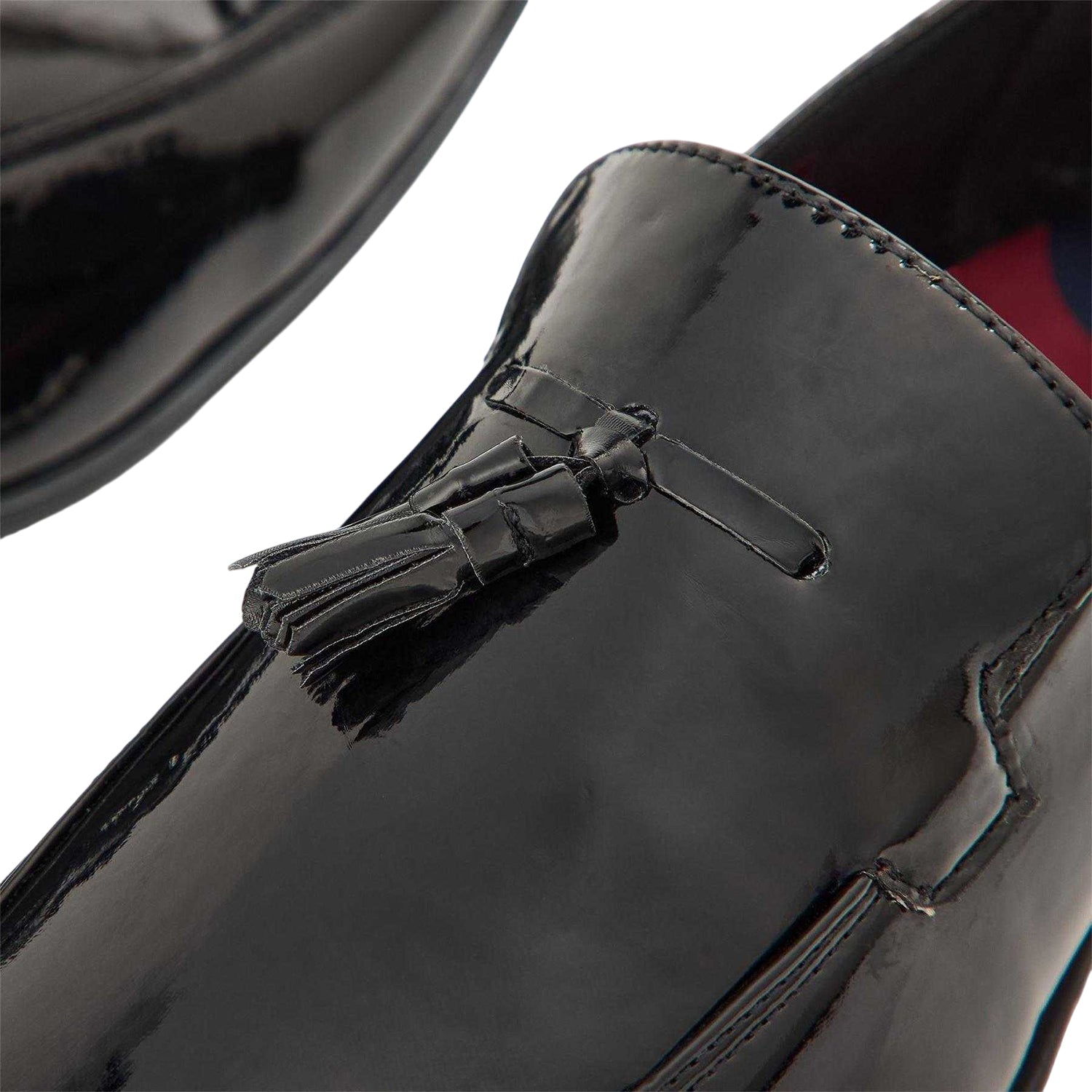 Black - Lifestyle - Lambretta Mens Leather Tassel Formal Loafers