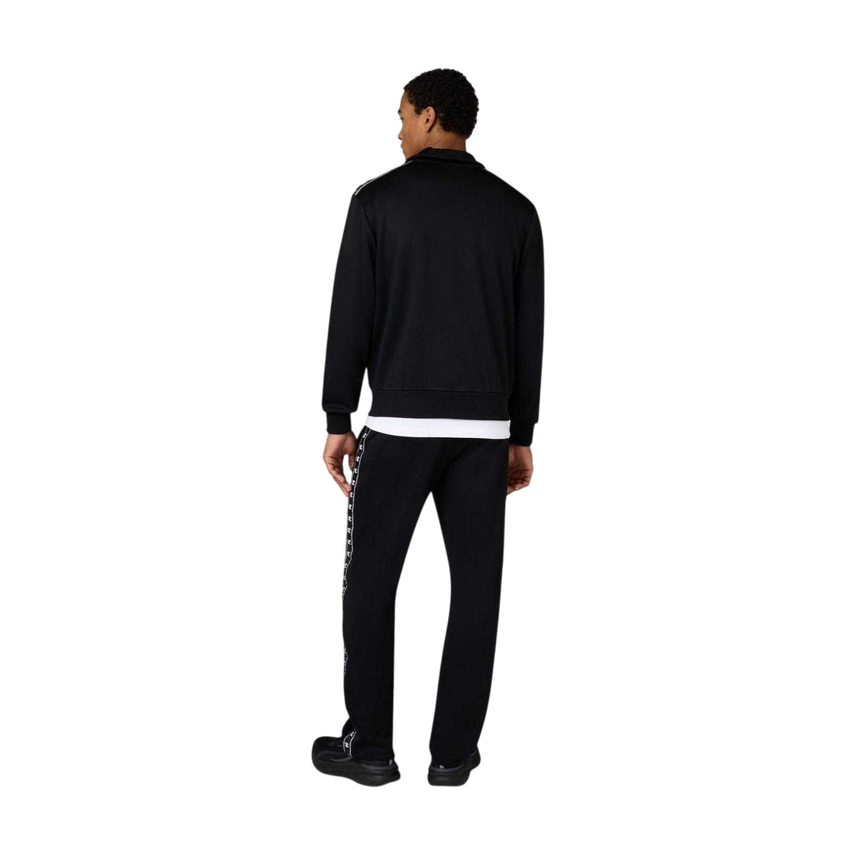 Black - Back - Champion Mens Poly Tracksuit