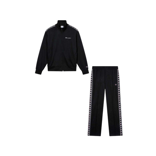Black - Front - Champion Mens Poly Tracksuit