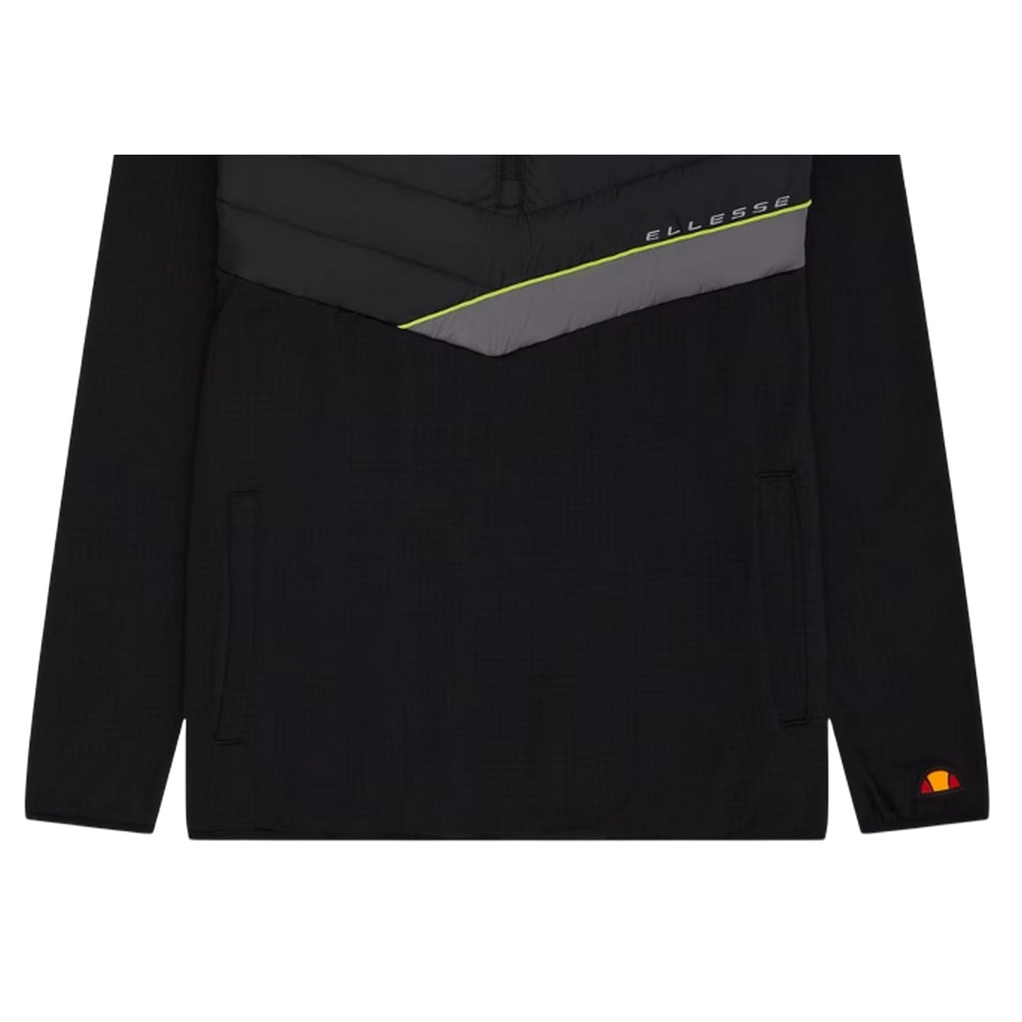 Black - Side - Ellesse Mens Gueza Half Zip Fleece Top