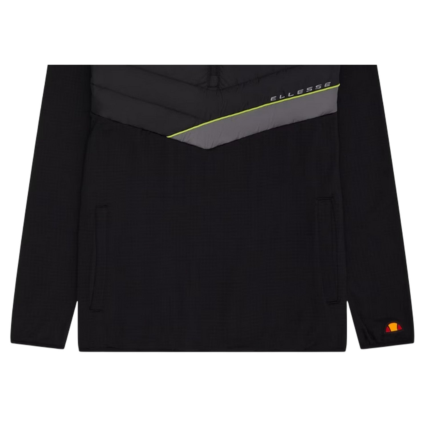 Black - Side - Ellesse Mens Gueza Half Zip Fleece Top