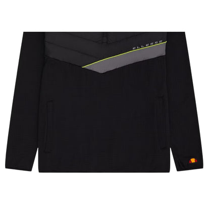 Black - Side - Ellesse Mens Gueza Half Zip Fleece Top