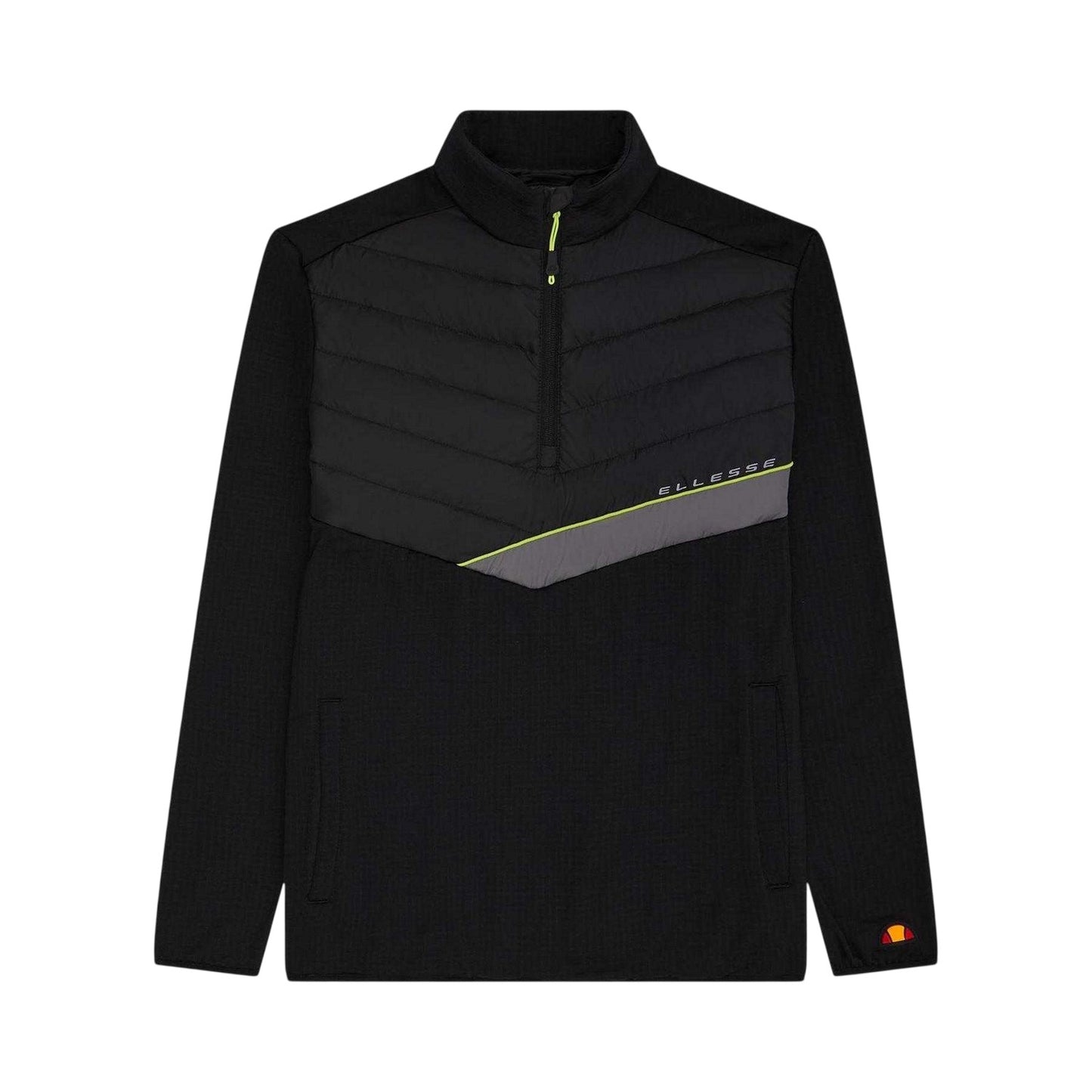 Black - Front - Ellesse Mens Gueza Half Zip Fleece Top