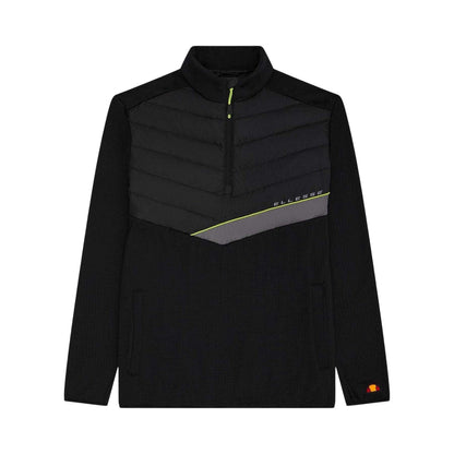Black - Front - Ellesse Mens Gueza Half Zip Fleece Top