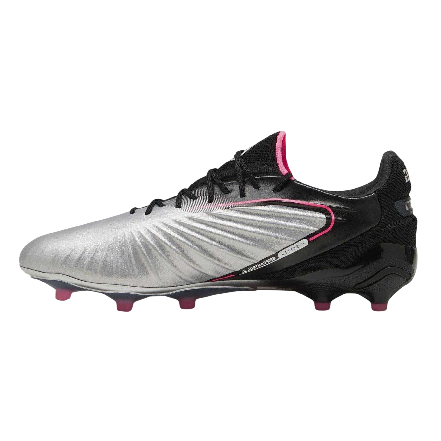 Silver - Back - Puma Childrens-Kids King Ultimate Firm Ground Football Boots