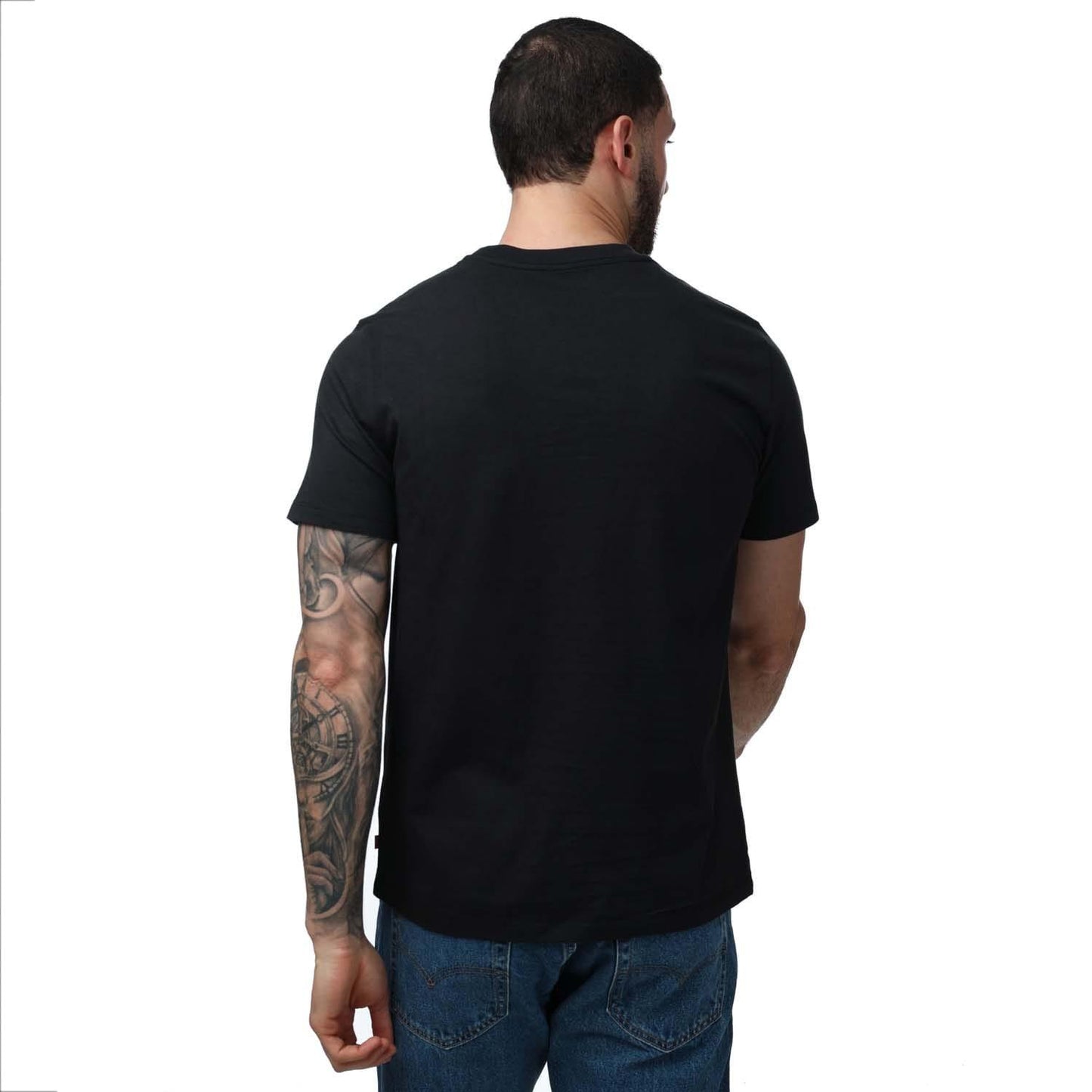 Black - Back - Levis Mens Bandana Print Crew Neck T-Shirt